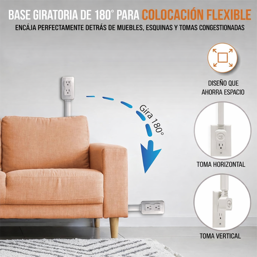 EasyPlug® Accede a Enchufes sin Mover Muebles