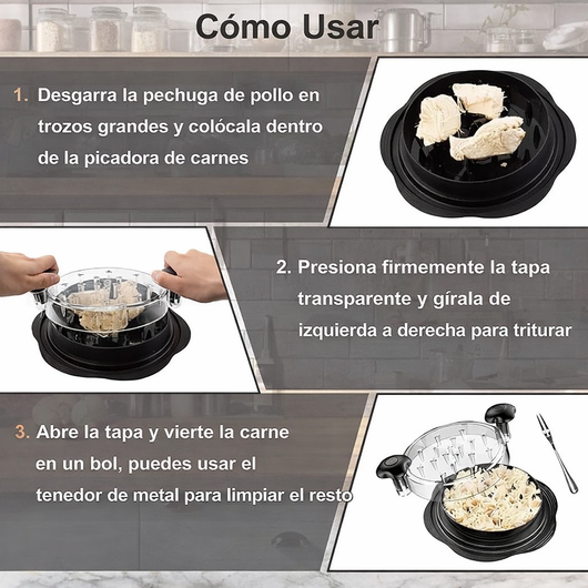 EasyShred® Ahorra tiempo deshilachando pollo en segundos