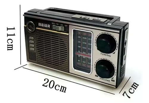 Radio Solar Multifuncional con Linterna (Carga Celulares + Bluetooth)